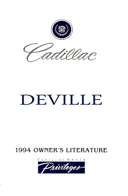 #ad 1994 Cadillac Deville Owners Manual User Guide $32.99
