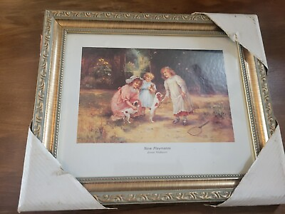 #ad New Framed Art New Playmates By Ernest Walbourn $29.00