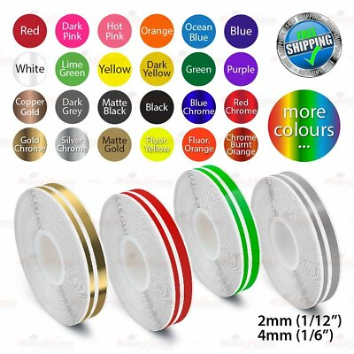 #ad 12mm 1 2quot; PinStriping Double Pin Tape Car DIY Styling Line Decal Vinyl Stickers $10.80