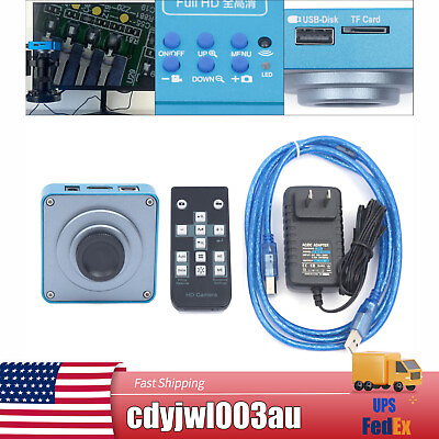 #ad New HD 1080p HDMI Industrial Digital Video Microscope Camera C Mount USB Blue $76.95