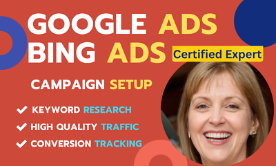 #ad I will setup audit and manage your google ads adwords and bing ads PPC campaign $80.00