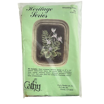 #ad Cathy Needlecraft Heritage Series Shooting Stars Floral Embroidery Kit $23.61