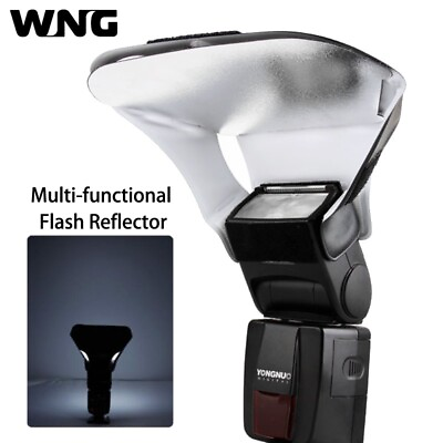 #ad #ad Speedlite Diffuser Flash Light Bounce Diffuser With 3 Color Reflector Board $9.48