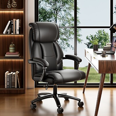 #ad Black Executive Office Chair Ergonomic High Back Leather Computer Desk Chair $143.89