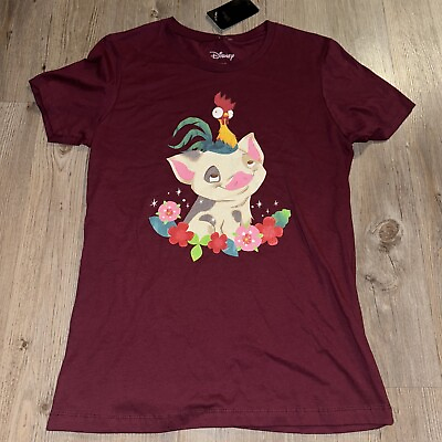 #ad Disney Moana Pua Pig Hei Hei Rooster T Shirt Island Style T shirt Juniors Size L $19.95