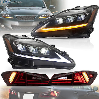 #ad VLAND LED Projector HeadlightsRed Tail Lights For 2006 2014 IS250 IS350 ISF $607.99