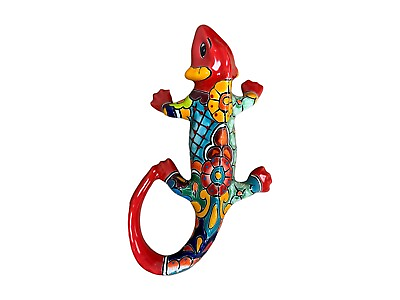 #ad Talavera Iguana Large Mexican Pottery Folk Art Wall Art Multicolor Length 16.25quot; $74.00