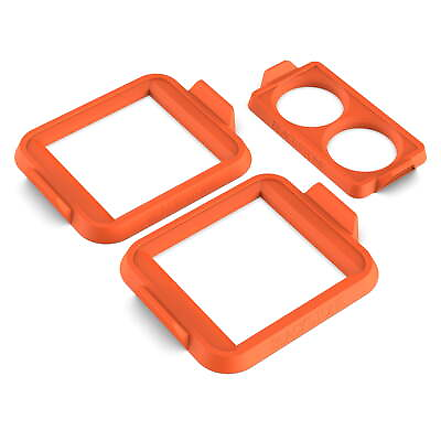 #ad Blackstone Silicone Circle Egg and Square Omelet Ring Set in Orange 3 Piece $18.97
