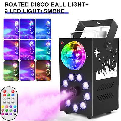 #ad 700W Smoke Fog Machine RGB LED Light DMX DJ Party Colorful Spray Fog w Remote $286.99