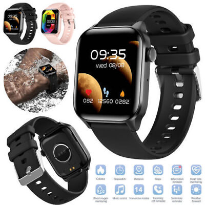 #ad 2024 Smart Watch For Men Women Waterproof Smartwatch Bluetooth iPhone Samsung T1 $18.99