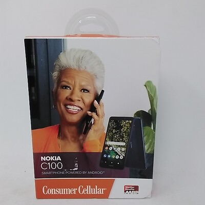#ad Consumer Cellular Nokia C100 32GB Blue TA 1484 Android Smartphone No Contract $19.99