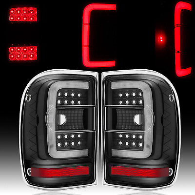 #ad LED C Light Bar 2001 2011 For Ford Ranger Black Housing LED Tail Lights $119.00