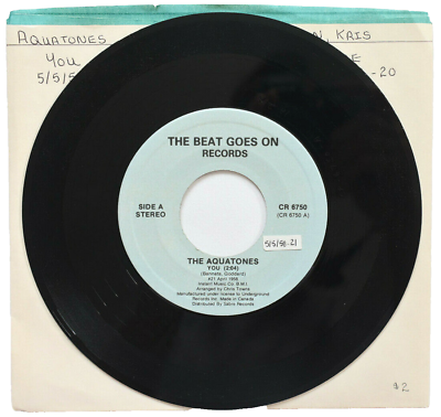 #ad AQUATONES YOU KRIS JENSEN TORTURE 45RPM 7 1958 1962 THE BEAT GOES ON RECORDS $3.99