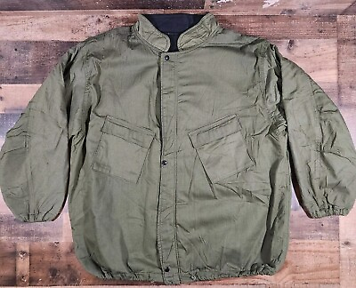 #ad Vintage 80s USA Army Military Jacket Mens 2XL Green Chemical Protective $31.88