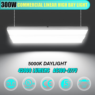 #ad 300 Watts LED Linear High Bay Light 45000LM Ceiling Warehouse Workshop Lighting $107.35