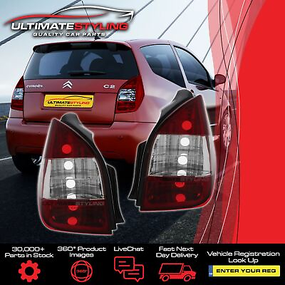 #ad Citroen C2 Rear Lights Crystal Red Clear Custom Upgrade Tail 2003 2010 SX VTS GBP 106.95