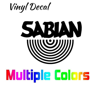 #ad Sabian Symbols Logo Decal Drums Band Sticker C $3.00