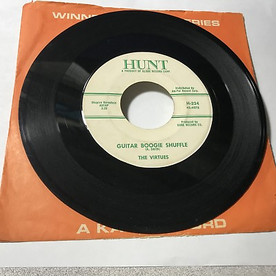 #ad 45 RPM MY#INS 628 Virtues Guitar Boogie Shuffle Guitar In Orbit Hunt 324 VG $3.05