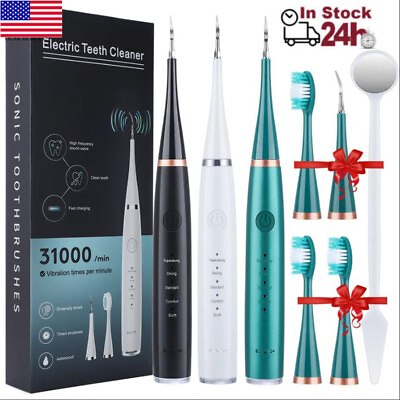 #ad Electric Dental Teeth Cleaning Oral Tool Tooth Polisher Stain Plaque Remover USA $12.95