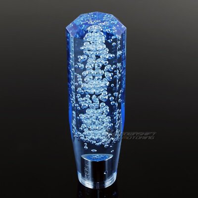 #ad JDM Universal Octagon Crystal VIP Manual MT Bubble Shifter Shift Knob 150mm BLUE $19.99