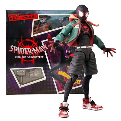 #ad Spider Man Action Figure Miles Morales Into The Spider Verse Toy Gift With Box $28.99