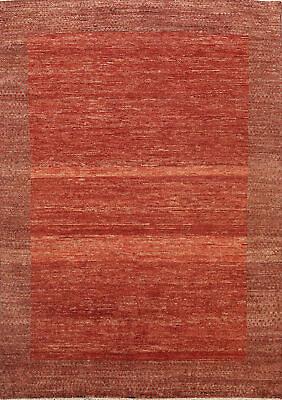 #ad Elegant Handcrafted Gabbeh Kashkoli Orange Wool Rug Limited Editionquot; 5x7 ft $400.64