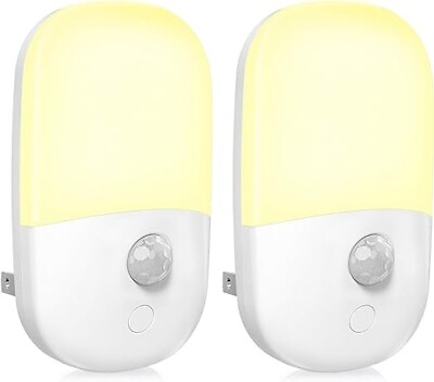 #ad Plug In Motion Activated Detector Sensor LED Indoor Night Light Electrical Home $15.62