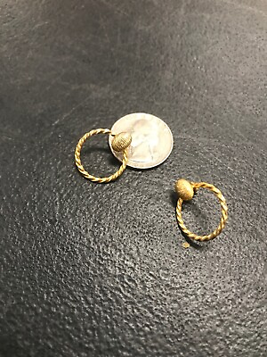 #ad Gold Colored Rope Earrings $2.25