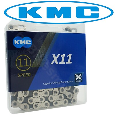 #ad KMC X11 11 Speed Bike Chain Silver Grey w Reusable MissingLink 116 Links $23.70