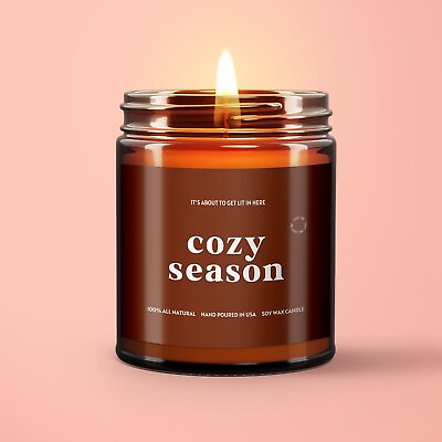 #ad Cozy Season Gift Candle Fall Happy Holidays Thanksgiving Christmas $27.50
