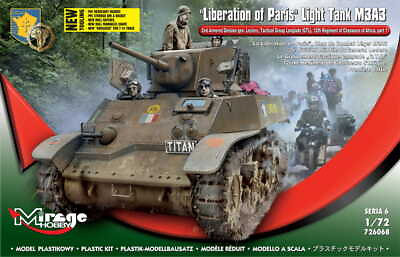 #ad MIRAGE 726068 1:72 Light Tank M3A3 „Liberation of Paris” $19.90