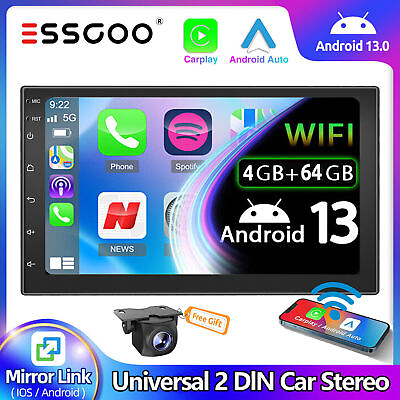 #ad 7quot; 2 DIN 4G64GB Android 13 Car Stereo Player Apple Carplay GPS Wifi MP5 Camera $89.99