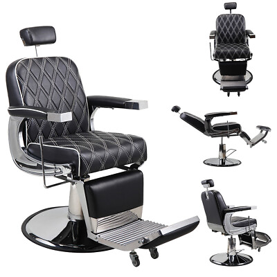 #ad Heavy Duty Hydraulic Recline Barber Chair Salon Beauty All Purpose Equipment PU $459.99
