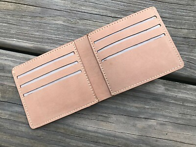 #ad Men Wallet Bifold All Genuine Quality Leather Card Holder Handmade Tan Men Purse $39.87