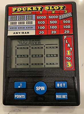 #ad Pocket Slot Electronic Game Handheld Travel Model Slots 1370 TESTED 👍🏻 $9.50