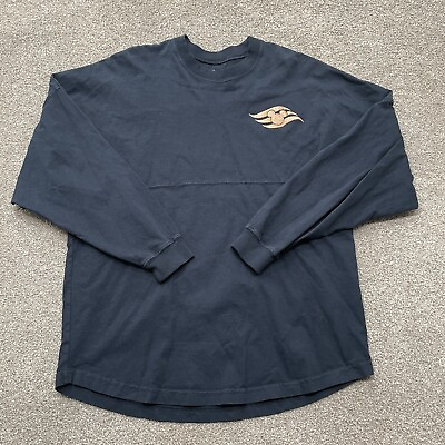 #ad Disney Spirt Jersey Shirt Adult Medium Navy Blue Cruise Line Long Sleeve Ladies $39.99