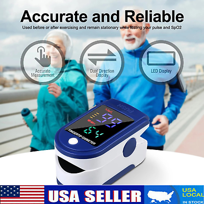 #ad Pulse Oximeter Finger Blood OxygenSaturation Monitor SpO2 Heart Rate Measure $3.99