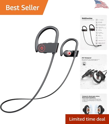 #ad Waterproof Bluetooth Headphones HD Stereo Sweatproof 8 Hour Battery Nois... $36.08