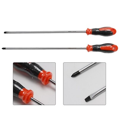 #ad 12 Long Slotted Cross Screwdriver Magnetic Screwdriver W Rubber Handle New C $19.08