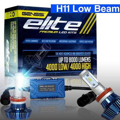 #ad Elite LED H11 Headlight Kit Low Beam Bulbs 6500K White High Power Durable $53.98
