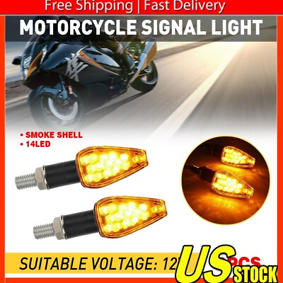 #ad LED Signals Turn Blinker Motorcycle Light Indicator Amber Universal 12V $8.99