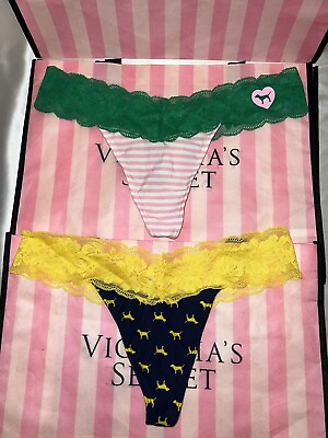 #ad Victorias Secret PINK Lace Thong “The Original” Medium $34.19