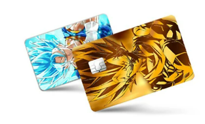 #ad Dragonball Z Goku Vegeta Credit Card Smart Sticker Skin Pre cut Small Chip Debit $7.99