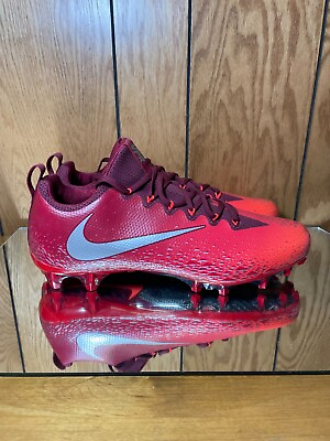#ad Men’s Size 14 Nike Vapor Untouchable Pro Football Cleats Red Silver 833385 608 $219.99