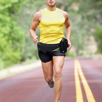 #ad Sport Belt Waist Pack Pouch Water Bottle Holder Black Bag For Running Jogging US $8.45
