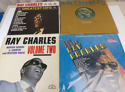 #ad Ray Charles LP Lot Modern Sounds Man and his Soul Greatest HitsWestern 4 LPs $24.95