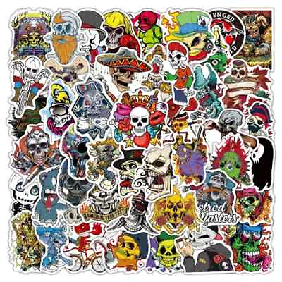 #ad 50 Pack of Skull Stickers for Laptop Water Bottle Phone Case $4.99