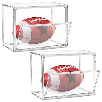 #ad 2PCS Football Display Case Full Size Clear Football Case Display Case with M... $42.95