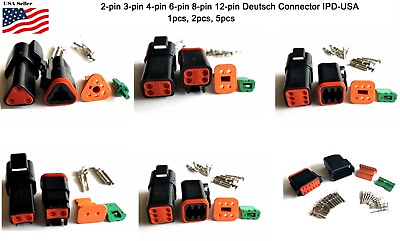 #ad Deutsch 2346812 Pin Connector Housing Seals Crimp Terminals14 16 AWG $10.00