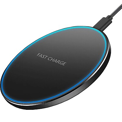 #ad 15W Max Wireless Fast Charger Charging Pad for Samsung Phone Buds iPhone AirPods $5.88